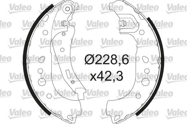 Valeo 564208 - Комплект тормозных колодок, барабанные autodnr.net