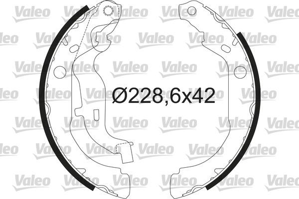 Valeo 564210 - Комплект тормозных колодок, барабанные autodnr.net