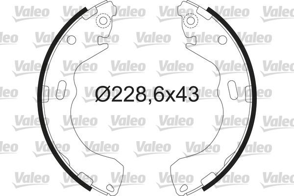 Valeo 564217 - Комплект тормозных колодок, барабанные autodnr.net