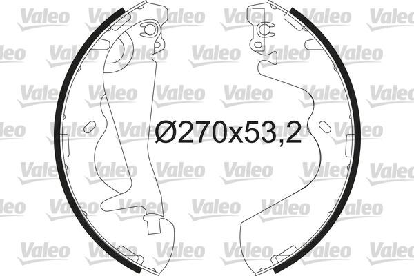Valeo 564220 - Комплект тормозных колодок, барабанные autodnr.net