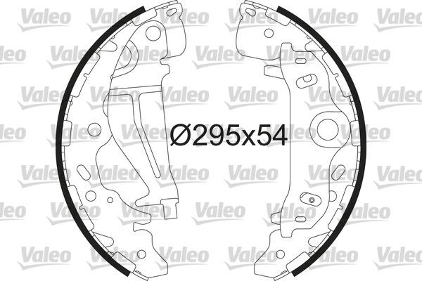 Valeo 564227 - Комплект гальм, барабанний механізм autocars.com.ua
