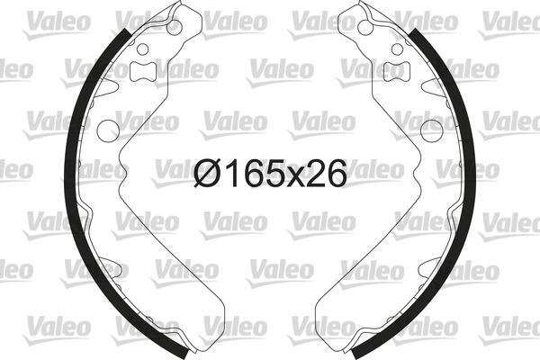 Valeo 564228 - Комплект тормозных колодок, барабанные autodnr.net
