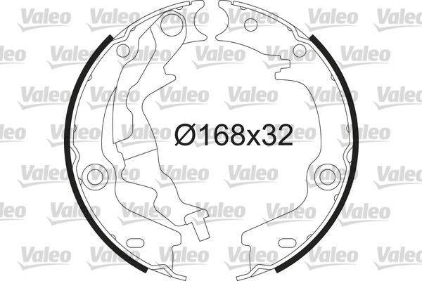 Valeo 564229 - Комплект тормозных колодок, барабанные autodnr.net