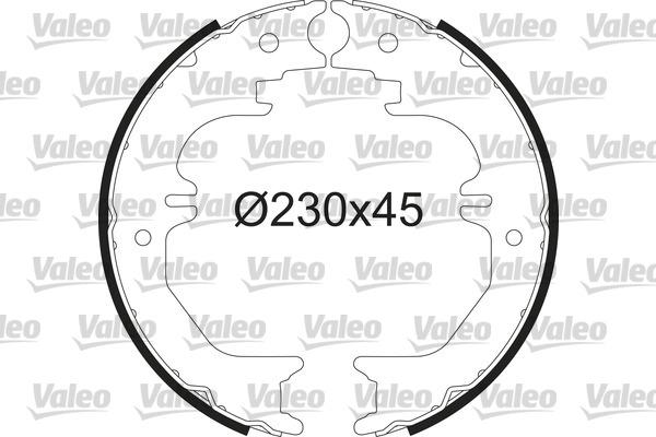 Valeo 564235 - Комплект гальм, барабанний механізм autocars.com.ua