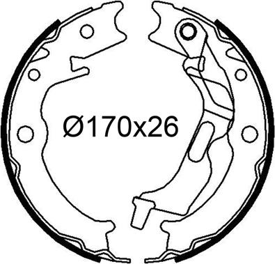 VALEO 564246 - Комплект гальм, барабанний механізм autocars.com.ua