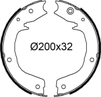 Valeo 564256 - Комплект тормозных колодок, барабанные autodnr.net