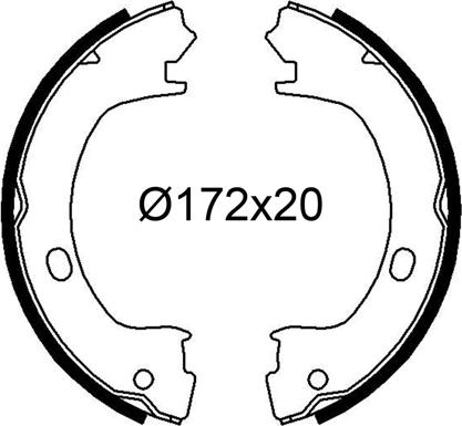 VALEO 564271 - Комплект гальм, барабанний механізм autocars.com.ua