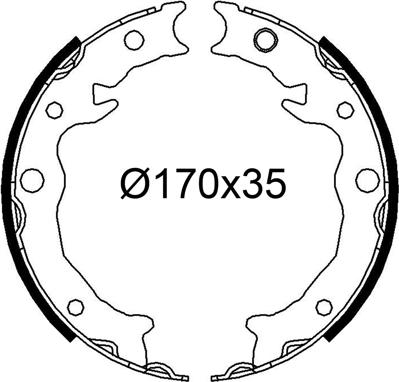 VALEO 564278 - Комплект гальм, барабанний механізм autocars.com.ua