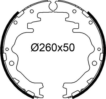 Valeo 564302 - Комплект тормозных колодок, барабанные autodnr.net