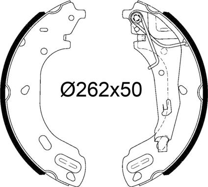 Valeo 564306 - Комплект тормозных колодок, барабанные avtokuzovplus.com.ua