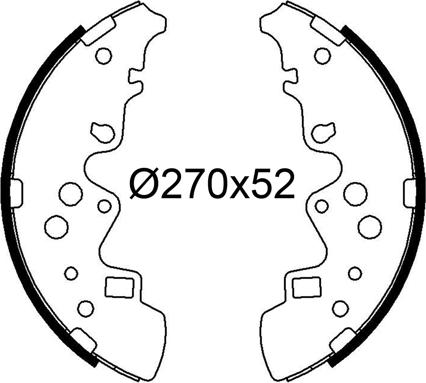 VALEO 564314 - Комплект гальм, барабанний механізм autocars.com.ua