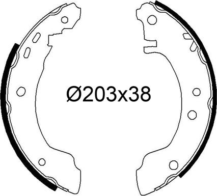 Valeo 564328 - Комплект тормозных колодок, барабанные autodnr.net