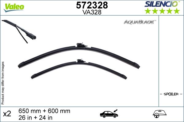 Valeo 572328 - Щітка склоочисника autocars.com.ua