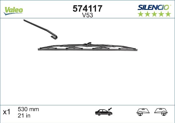 VALEO 574117 - Щітка склоочисника autocars.com.ua