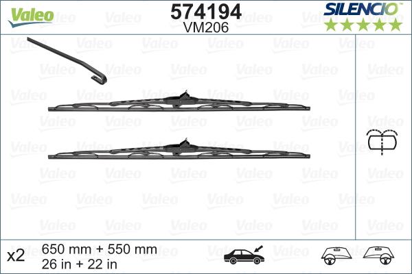 Valeo 574194 - Щетка стеклоочистителя autodnr.net