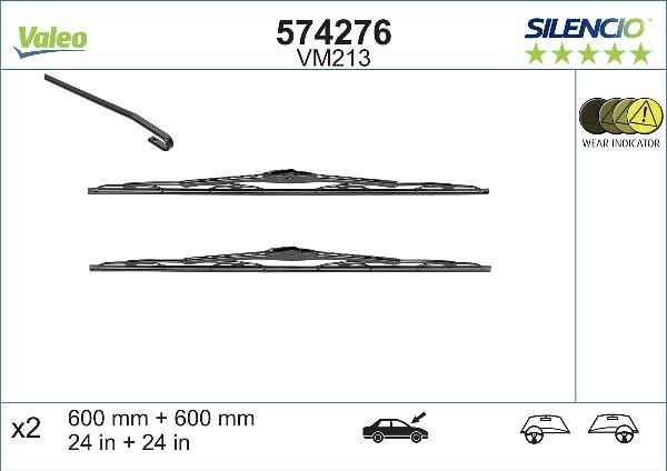 VALEO 574276 - Щітка склоочисника autocars.com.ua