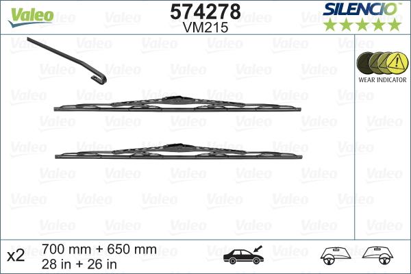 Valeo 574278 - Щетка стеклоочистителя autodnr.net