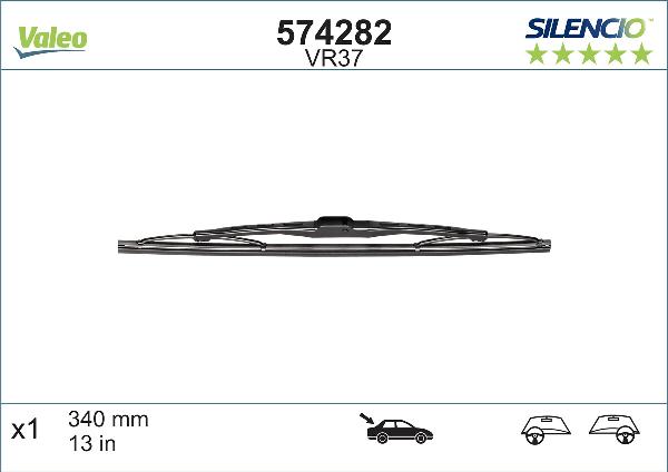VALEO 574282 - Щітка склоочисника autocars.com.ua