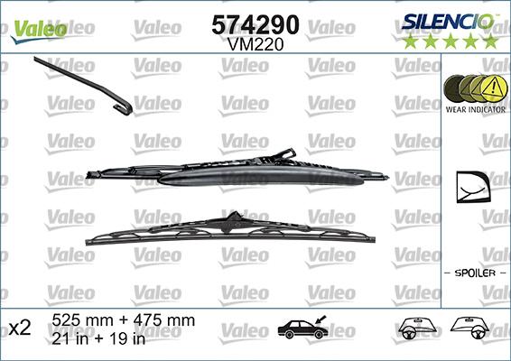 Valeo 574290 - Щетка стеклоочистителя autodnr.net