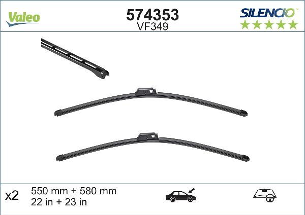 VALEO 574353 - Щітка склоочисника autocars.com.ua