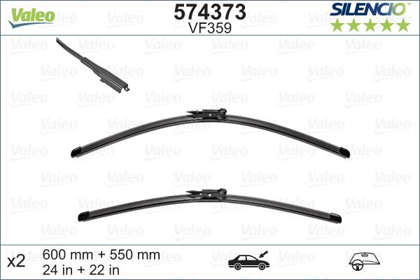 Valeo 574373 - Щітка склоочисника autocars.com.ua