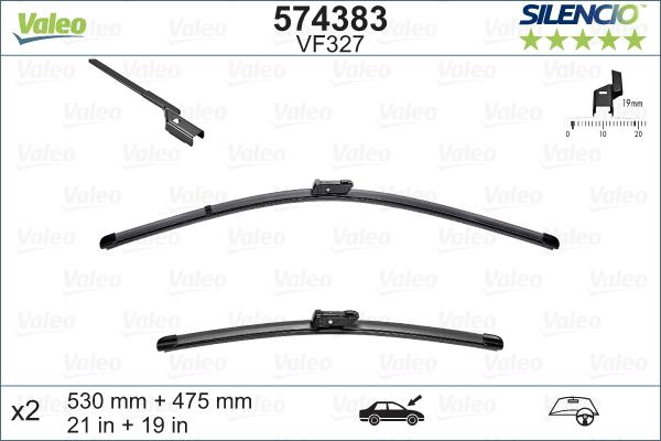 Valeo 574383 - Щітка склоочисника autocars.com.ua