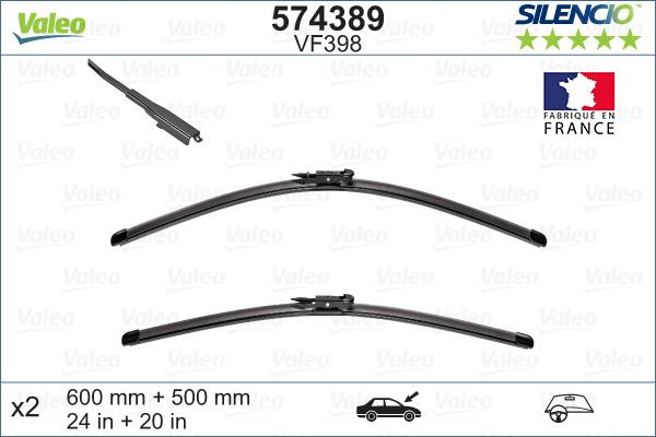 Valeo 574389 - Щітка склоочисника autocars.com.ua