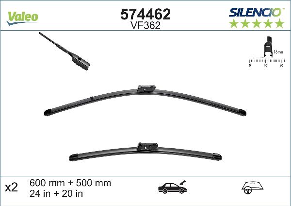 VALEO 574462 - Щітка склоочисника autocars.com.ua