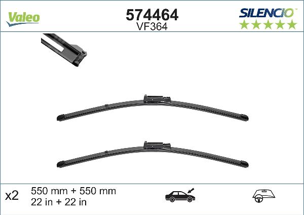 VALEO 574464 - Щітка склоочисника autocars.com.ua