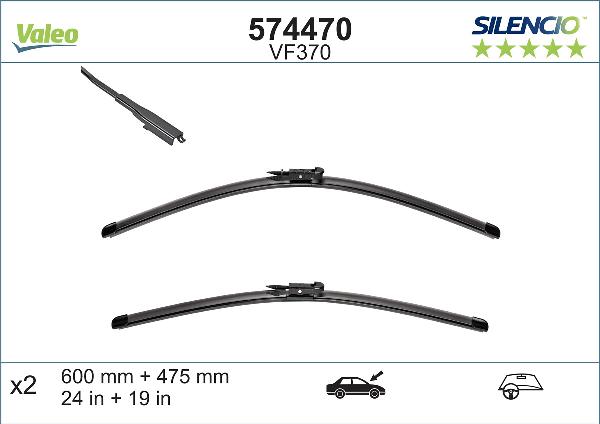 VALEO 574470 - Щітка склоочисника autocars.com.ua