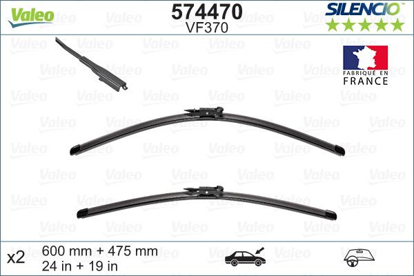 Valeo 574470 - Щітка склоочисника autocars.com.ua