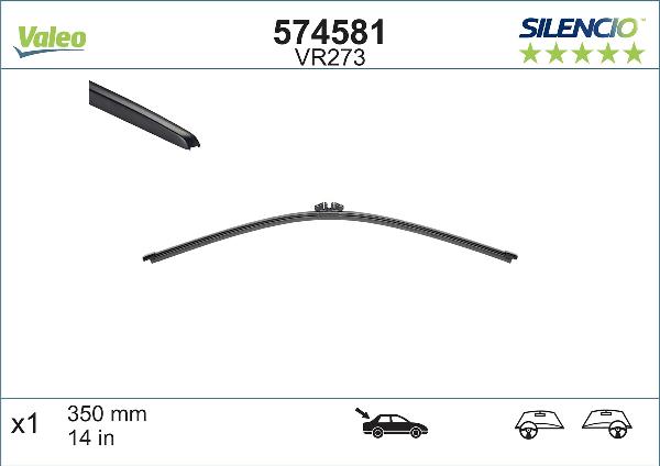VALEO 574581 - Щітка склоочисника autocars.com.ua