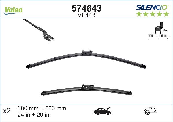 VALEO 574643 - Щітка склоочисника autocars.com.ua