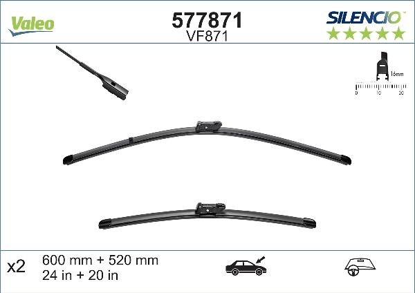 VALEO 577871 - Щітка склоочисника autocars.com.ua