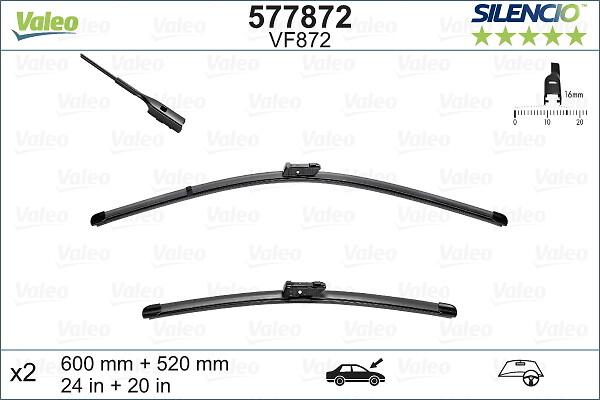 VALEO 577872 - Щітка склоочисника autocars.com.ua