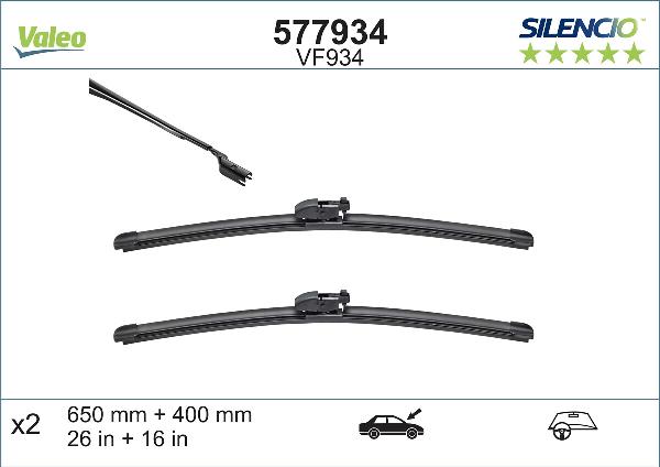 VALEO 577934 - Щітка склоочисника autocars.com.ua