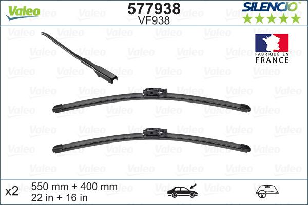 Valeo 577938 - Щітка склоочисника autocars.com.ua