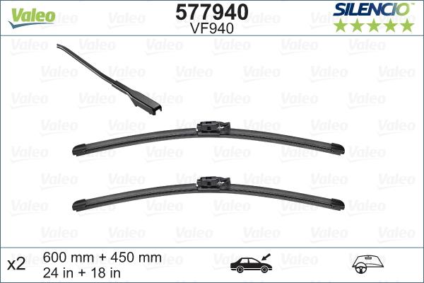 Valeo 577940 - Щітка склоочисника autocars.com.ua