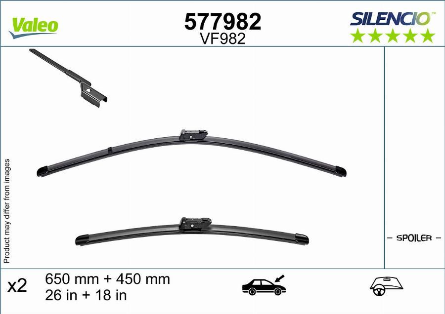 Valeo 577982 - Щітка склоочисника autocars.com.ua