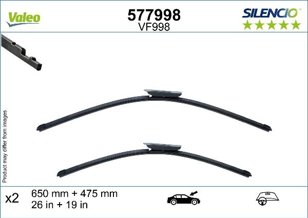VALEO 577998 - Щітка склоочисника autocars.com.ua