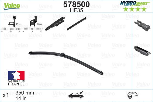 Valeo 578500 - Щітка склоочисника autocars.com.ua