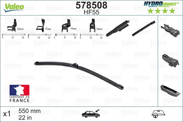 Valeo 578508 - Щетка стеклоочистителя autodnr.net