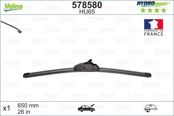 Valeo 578580 - Щітка склоочисника autocars.com.ua