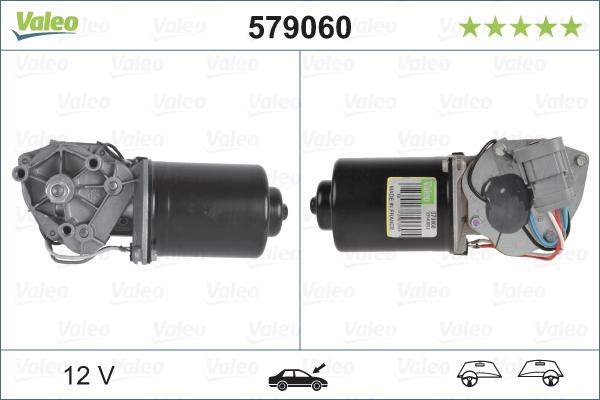VALEO 579060 - Двигун склоочисника autocars.com.ua