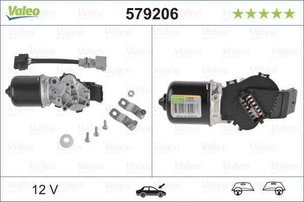 VALEO 579206 - Двигун склоочисника autocars.com.ua