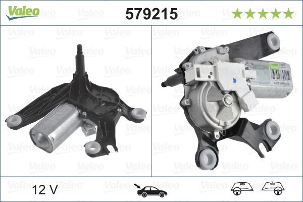 Valeo 579215 - Двигун склоочисника autocars.com.ua