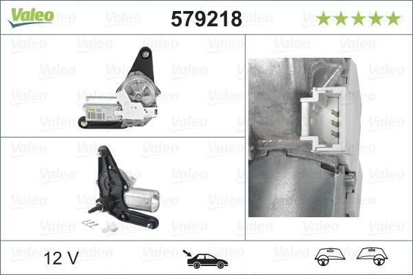 Valeo 579218 - Двигун склоочисника autocars.com.ua