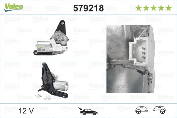 VALEO 579218 - Двигун склоочисника autocars.com.ua
