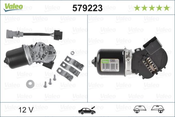 VALEO 579223 - Двигун склоочисника autocars.com.ua