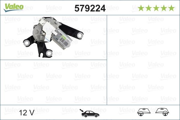 Valeo 579224 - Двигун склоочисника autocars.com.ua